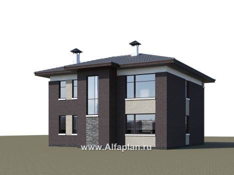 Проекты домов Альфаплан - «Маяк» - уютный дом с террасой - превью дополнительного изображения №1
