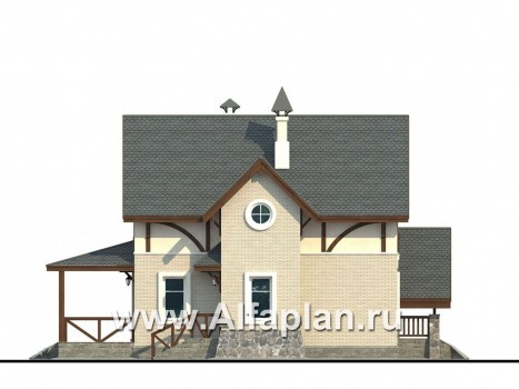 Проекты домов Альфаплан - «Альпенхаус» - альпийское шале - превью фасада №3
