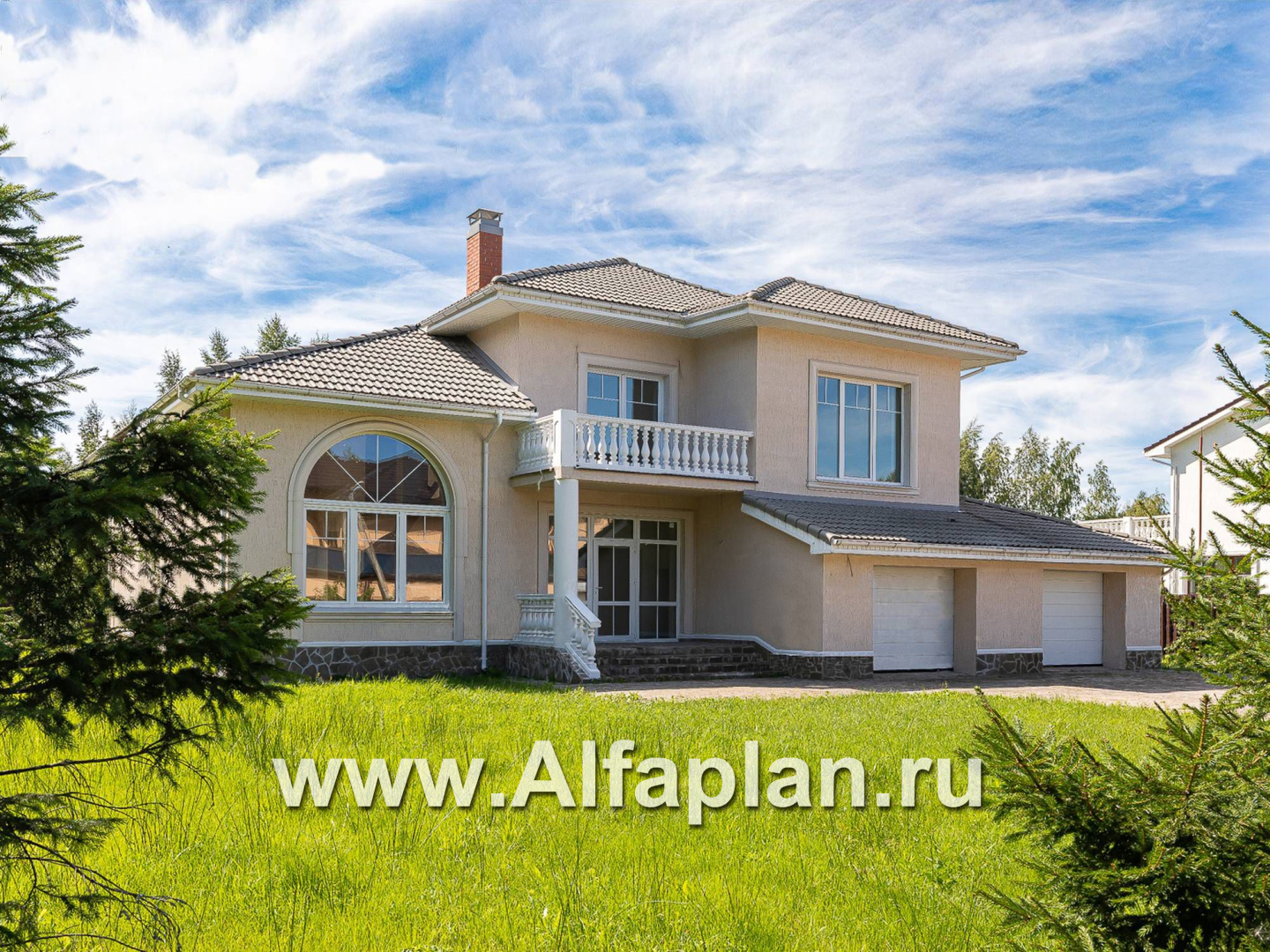Проекты домов Альфаплан - «Тургенев» - русская усадьба, в классическом стиле - основное изображение