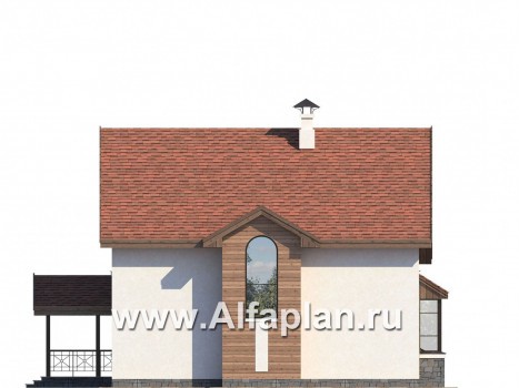 «Импульс» - проект двухэтажного дома, с террасой и гаражом, в современном стиле хай-тек - превью фасада дома