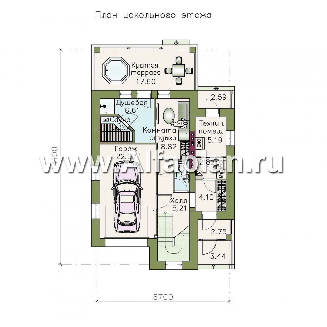 Проекты домов Альфаплан - Компактный и вместительный загородный дом - план проекта №1