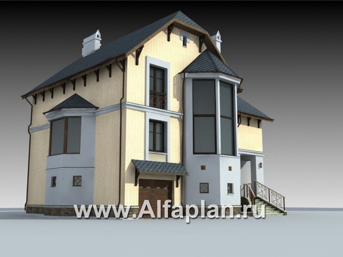 Проекты домов Альфаплан - «Крестный Пачино»  - фешенебельный загородный дом - дополнительное изображение №2