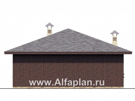 Проекты домов Альфаплан - «Дега» - стильный, компактный дачный дом - превью фасада №4