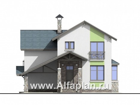 Проекты домов Альфаплан - «Премьера»- рациональный и компактный дом для небольшой семьи - превью фасада №1