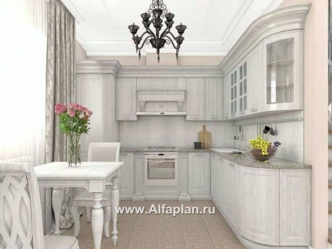 Проекты домов Альфаплан - «Ретростилиса Плюс» - удобный дом с цокольным этажом - превью дополнительного изображения №4
