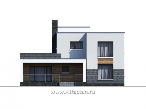 Проекты домов Альфаплан - 581E - превью фасада №3