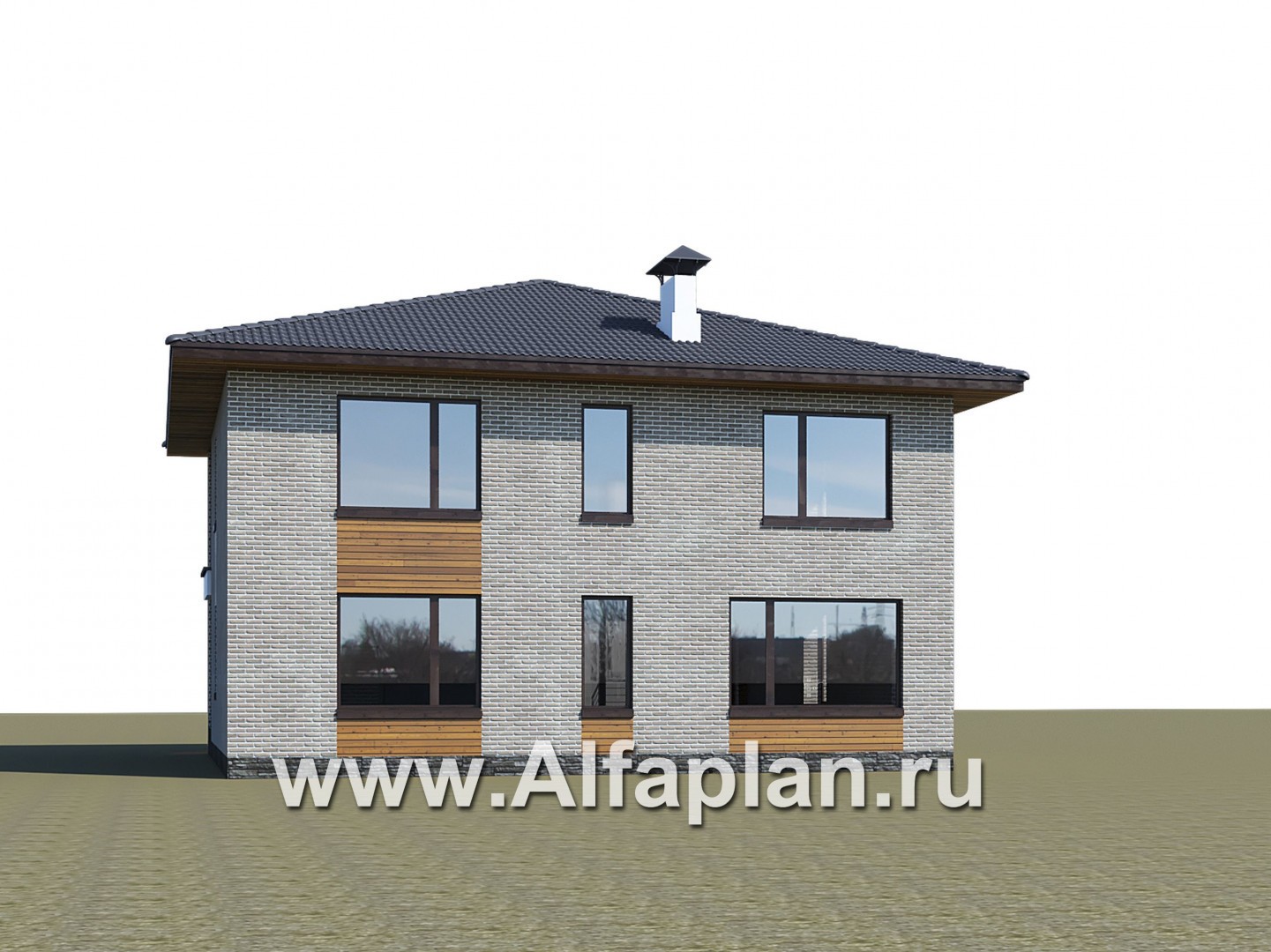 Проекты домов Альфаплан - «Эрго» - проект рационального, уютного современного дома - дополнительное изображение №2