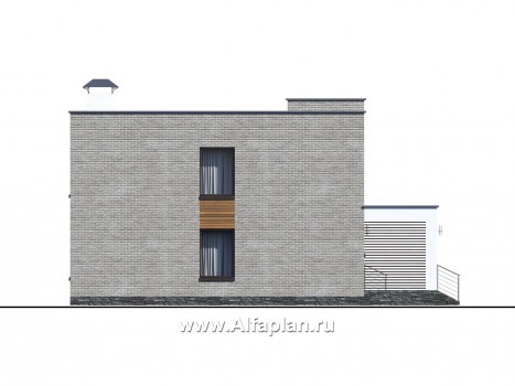 Проекты домов Альфаплан - «Эрго» - проект рационального, уютного современного дома - превью фасада №2