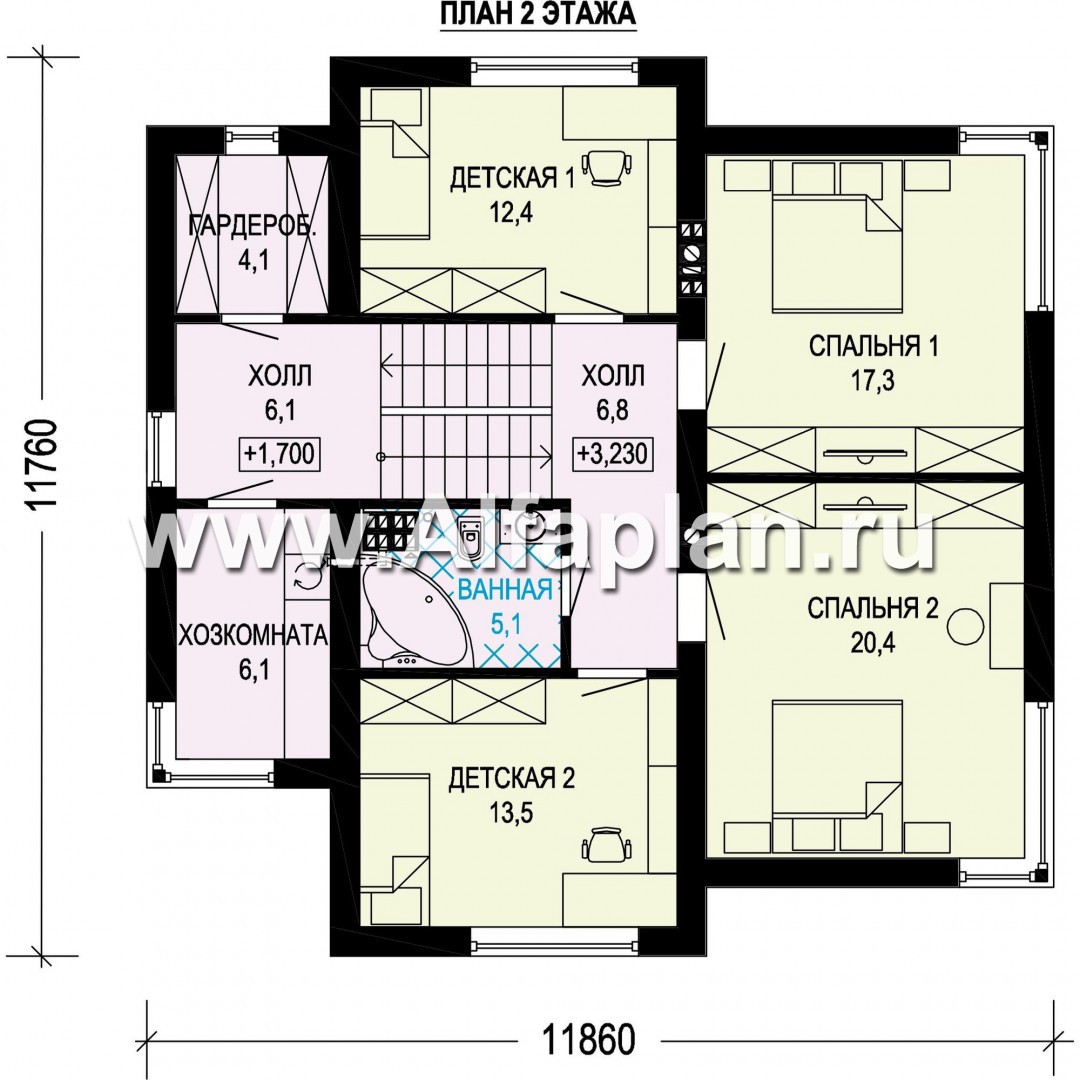 Проект трехэтажного дома, с гаражом на 2 авто и с сауной в цоколе на уровне земли, в современном стиле - план дома