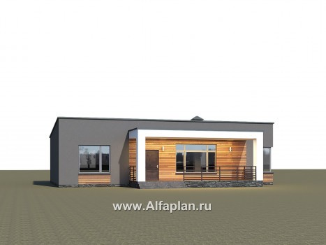 Проекты домов Альфаплан - "Соната" - проект одноэтажного дома с тремя спальнями - превью дополнительного изображения №1