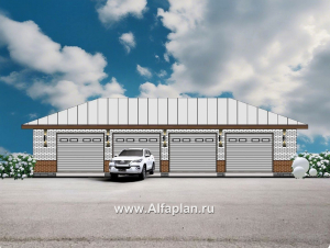Превью проекта «Проект гаража на 4 автомобиля, без столбов внутри»
