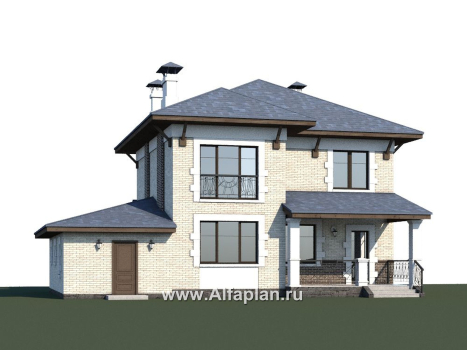 Проекты домов Альфаплан - «Виконт»- двухэтажный дом с гаражом и отличной планировкой - превью дополнительного изображения №3