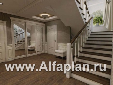 Проекты домов Альфаплан - «Маленький принц»- комфортабельный двухэтажный дом с террасой над гаражом - превью дополнительного изображения №2