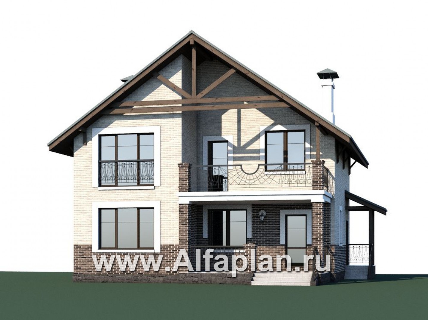 Проекты домов Альфаплан - «Виконт» - компактный дом с отличной планировкой - дополнительное изображение №1