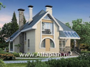Проекты домов Альфаплан - Коттедж с окнами верхнего света - превью основного изображения
