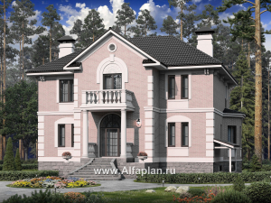 Проекты домов Альфаплан - «Головин плюс» - особняк в стиле Петровских традиций - превью основного изображения