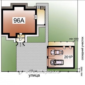 «Разумовский»_ДУО - проект двухэтажного дома в стиле модерн + проект гаража на 2 авто - превью дополнительного изображения №2