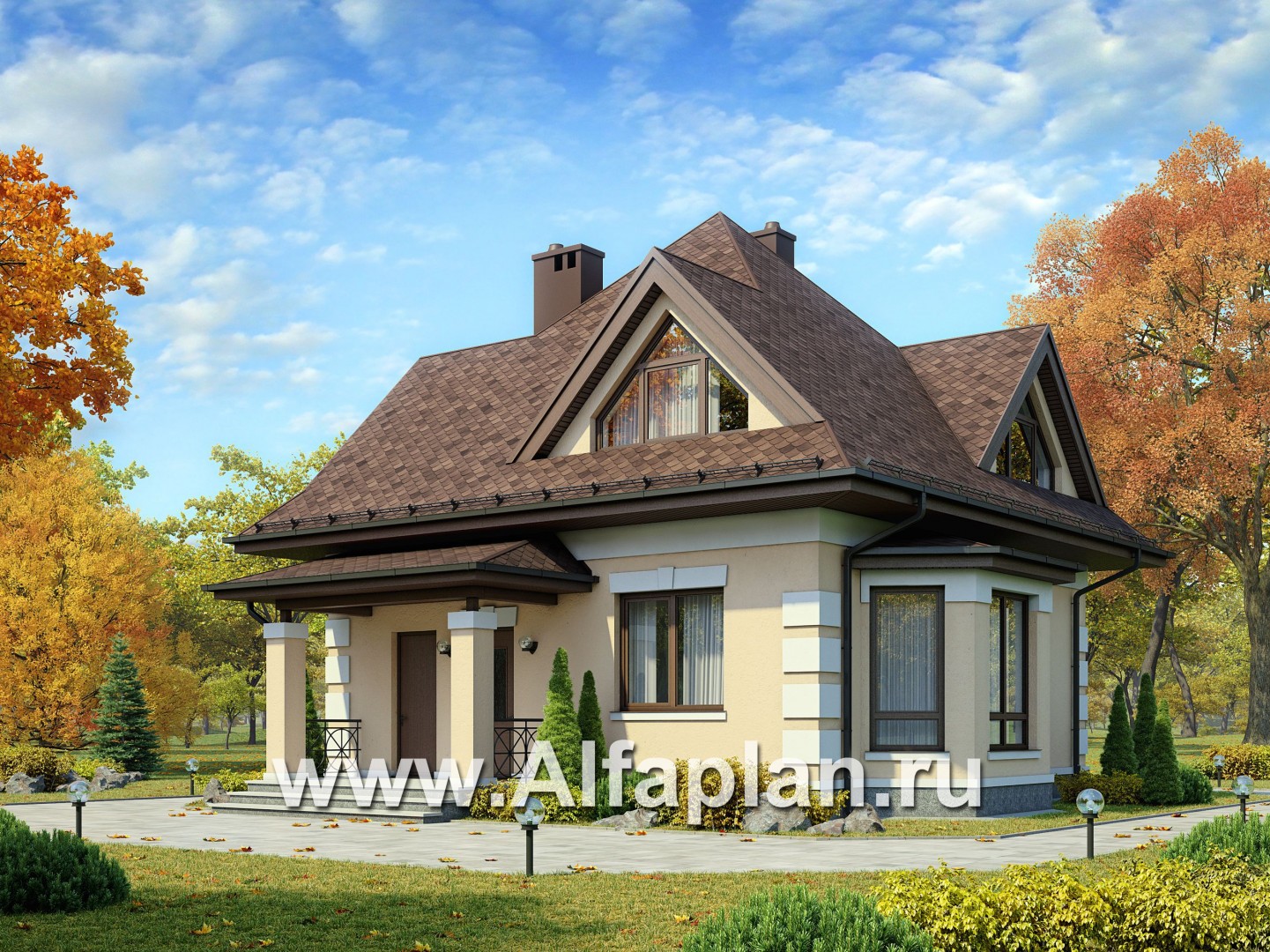 Проекты домов Альфаплан - Экономичный дом для маленького участка - основное изображение