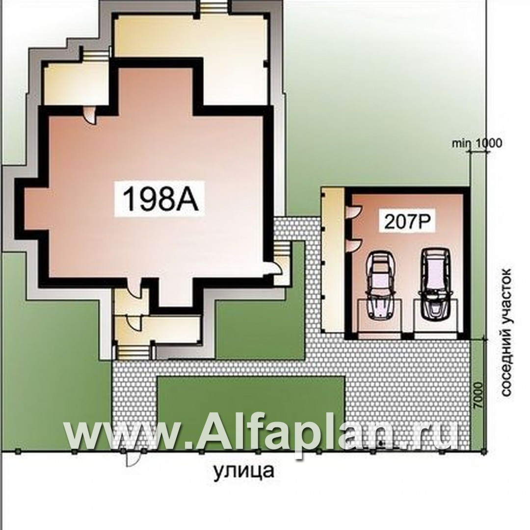 Проекты домов Альфаплан - «Демидов» ДУО - дополнительное изображение №1