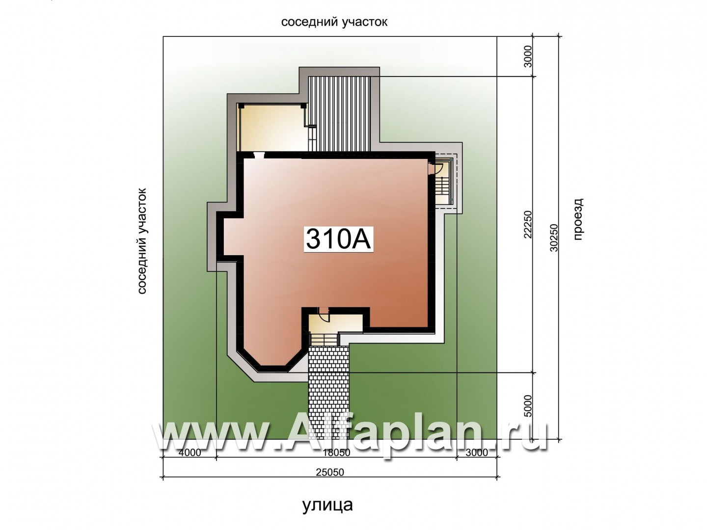 «Тайный советник» - проект полутораэтажного дома, с эркером и с террасой - дизайн дома №2