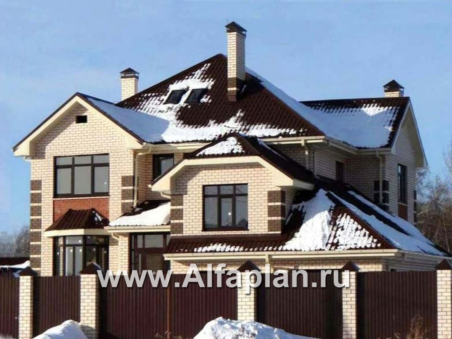 Проекты домов Альфаплан - «Эвридика»- красивый загородный дом с гаражом и цокольным этажом - дополнительное изображение №4