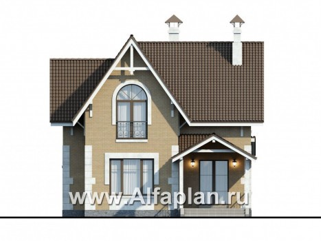 Проекты домов Альфаплан - «Примавера» - компактный загородный дом - превью фасада №4