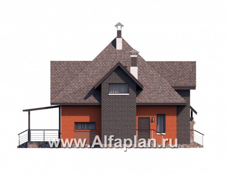 Проекты домов Альфаплан - «Орион» - эффектный современный дом - превью фасада №3
