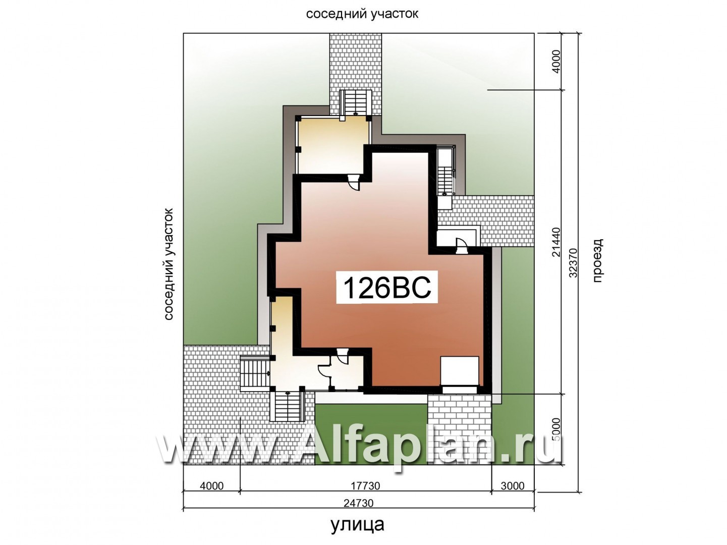 Проекты домов Альфаплан - «Беатрис плюс»- респектабельный коттедж с цокольным этажом - дополнительное изображение №1