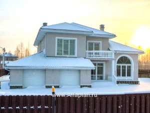 Превью проекта ««Тургенев» - проект дома в классическом стиле с террасой и с гаражом»