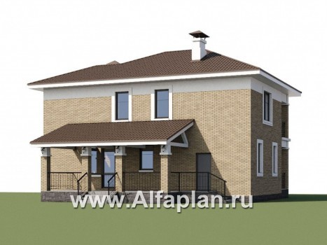 Проекты домов Альфаплан - «Топаз» - проект дома с открытой планировкой - превью дополнительного изображения №1